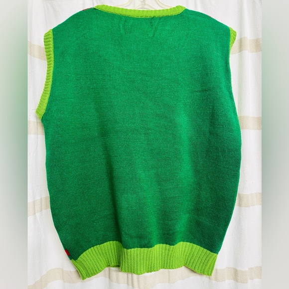 Merry Christmas Vest Bows Embroidered Bright Colors sleeveless size XL - Picture 6 of 6